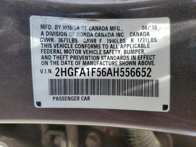 Photo 11 VIN: 2HGFA1F56AH556652 - HONDA CIVIC 