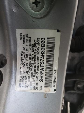 Photo 11 VIN: 2HGFA1F57AH301203 - HONDA CIVIC 