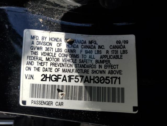 Photo 12 VIN: 2HGFA1F57AH305171 - HONDA CIVIC 