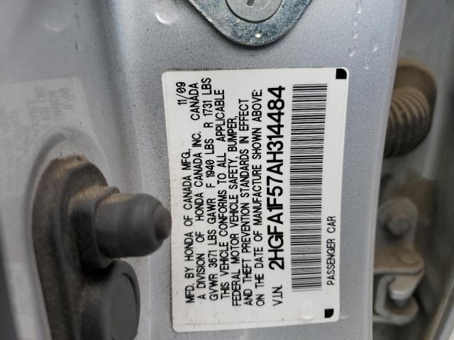 Photo 11 VIN: 2HGFA1F57AH314484 - HONDA CIVIC LX 