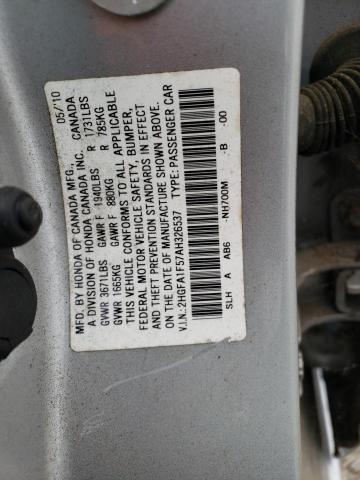 Photo 9 VIN: 2HGFA1F57AH326537 - HONDA CIVIC LX 