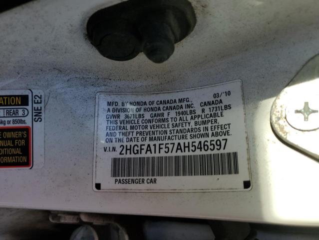 Photo 11 VIN: 2HGFA1F57AH546597 - HONDA CIVIC LX 