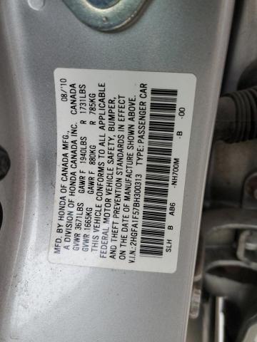 Photo 11 VIN: 2HGFA1F57BH300313 - HONDA CIVIC LX 