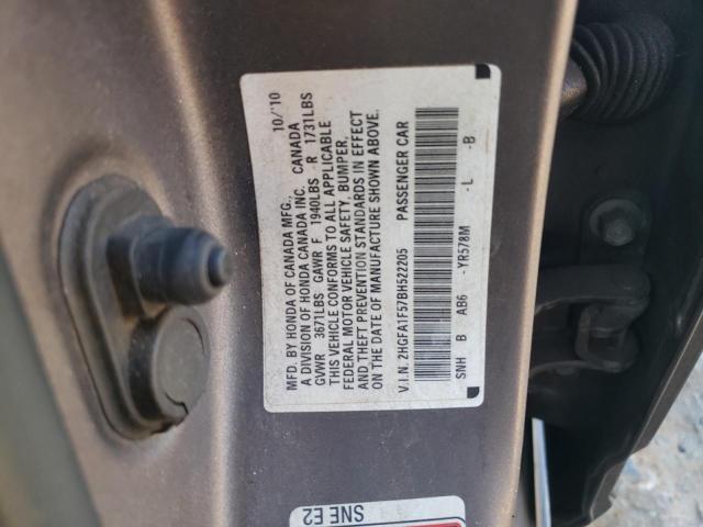 Photo 11 VIN: 2HGFA1F57BH522205 - HONDA CIVIC LX 