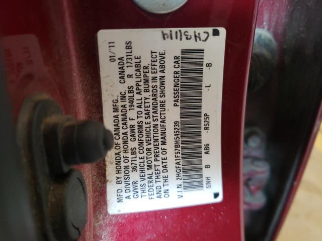 Photo 11 VIN: 2HGFA1F57BH545239 - HONDA CIVIC LX 