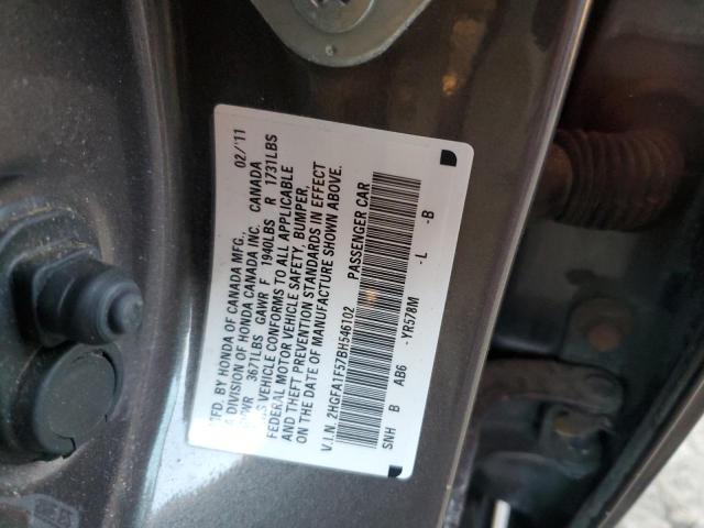 Photo 11 VIN: 2HGFA1F57BH546102 - HONDA CIVIC 