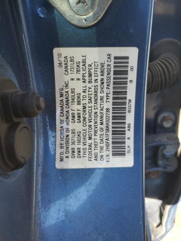 Photo 11 VIN: 2HGFA1F58AH322738 - HONDA CIVIC 