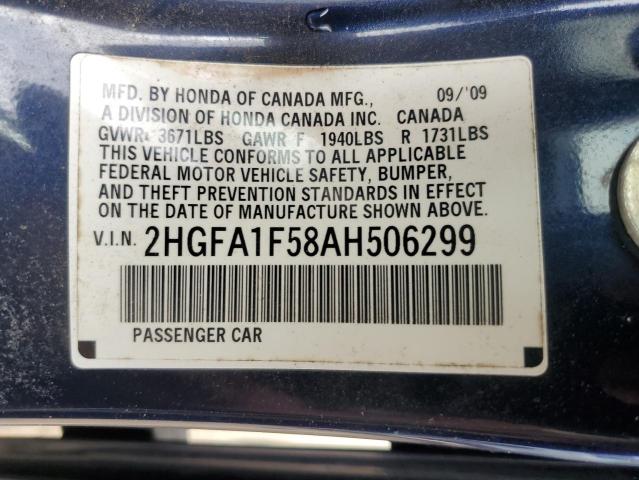 Photo 12 VIN: 2HGFA1F58AH506299 - HONDA CIVIC LX 