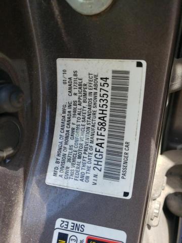 Photo 12 VIN: 2HGFA1F58AH535754 - HONDA CIVIC LX 