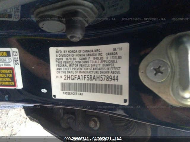 Photo 8 VIN: 2HGFA1F58AH578944 - HONDA CIVIC SDN 