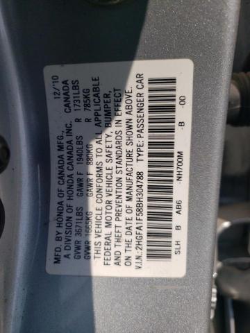 Photo 12 VIN: 2HGFA1F58BH304788 - HONDA CIVIC 