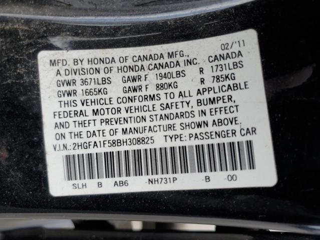 Photo 11 VIN: 2HGFA1F58BH308825 - HONDA CIVIC 