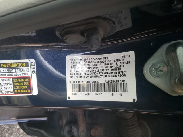 Photo 9 VIN: 2HGFA1F58BH545640 - HONDA CIVIC LX 