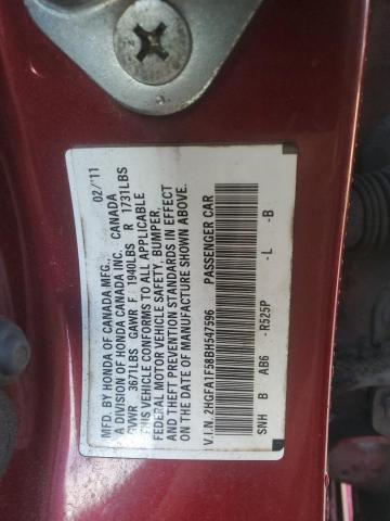 Photo 12 VIN: 2HGFA1F58BH547596 - HONDA CIVIC LX 