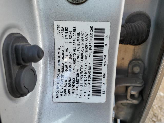 Photo 11 VIN: 2HGFA1F59AH318715 - HONDA CIVIC 