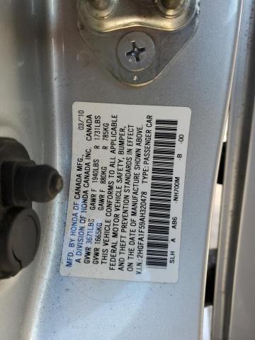 Photo 11 VIN: 2HGFA1F59AH320478 - HONDA CIVIC LX 