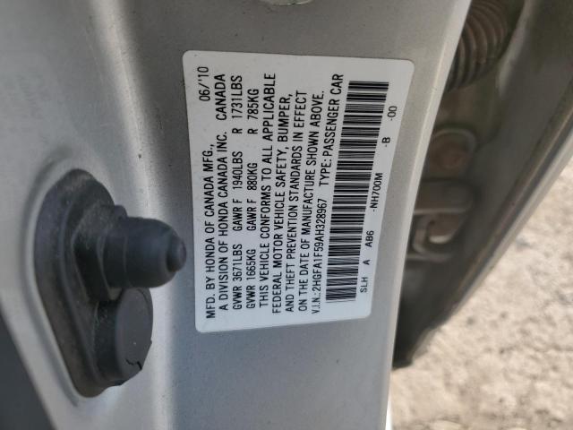 Photo 11 VIN: 2HGFA1F59AH328967 - HONDA CIVIC 