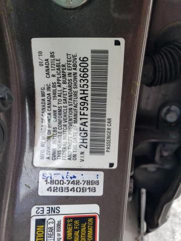 Photo 11 VIN: 2HGFA1F59AH536606 - HONDA CIVIC LX 