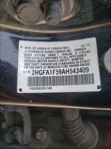 Photo 9 VIN: 2HGFA1F59AH543409 - HONDA CIVIC LX 