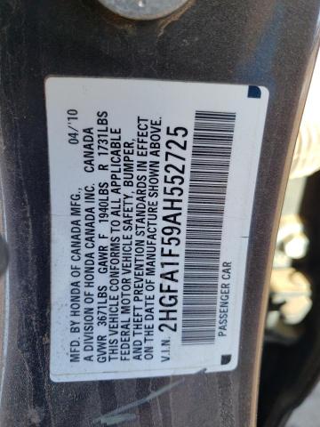 Photo 11 VIN: 2HGFA1F59AH552725 - HONDA CIVIC 