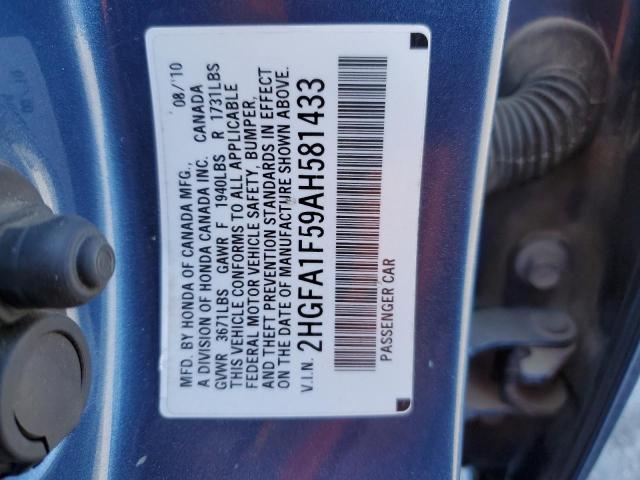 Photo 11 VIN: 2HGFA1F59AH581433 - HONDA CIVIC LX 