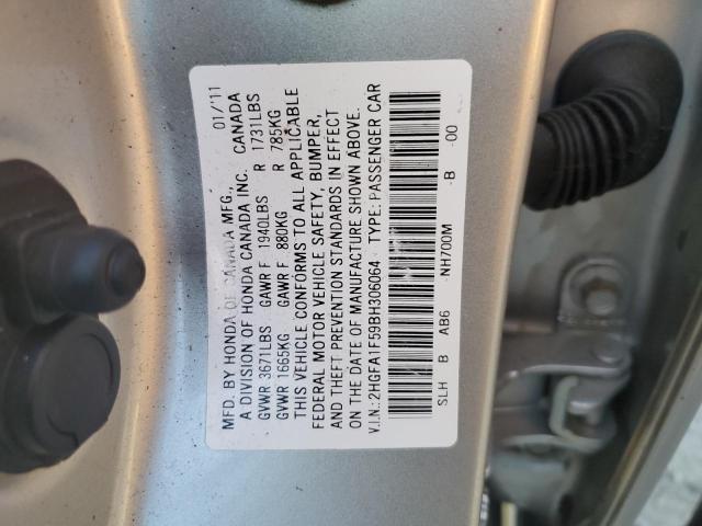 Photo 12 VIN: 2HGFA1F59BH306064 - HONDA CIVIC 