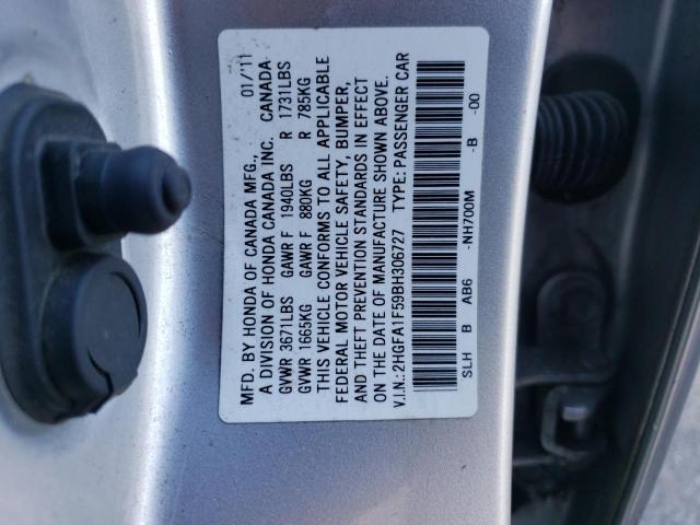 Photo 11 VIN: 2HGFA1F59BH306727 - HONDA CIVIC 