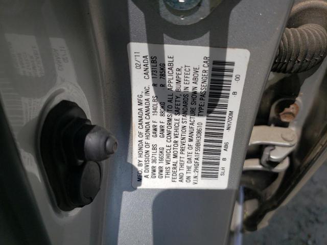 Photo 11 VIN: 2HGFA1F59BH308610 - HONDA CIVIC LX 