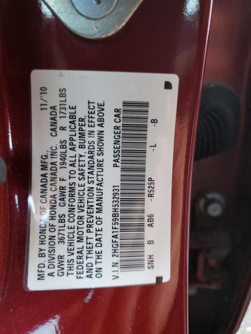 Photo 12 VIN: 2HGFA1F59BH532931 - HONDA CIVIC LX 