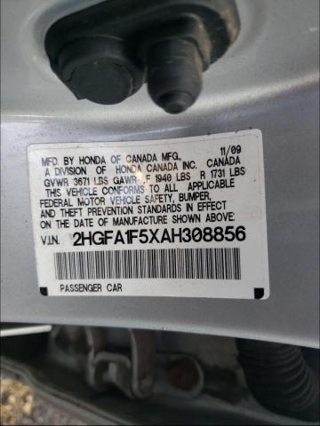 Photo 9 VIN: 2HGFA1F5XAH308856 - HONDA CIVIC LX 