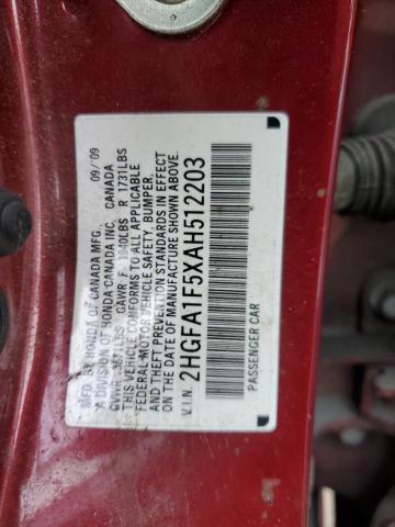 Photo 12 VIN: 2HGFA1F5XAH512203 - HONDA CIVIC LX 