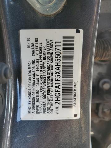 Photo 12 VIN: 2HGFA1F5XAH550711 - HONDA CIVIC LX 