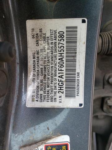 Photo 11 VIN: 2HGFA1F60AH557580 - HONDA CIVIC LX-S 