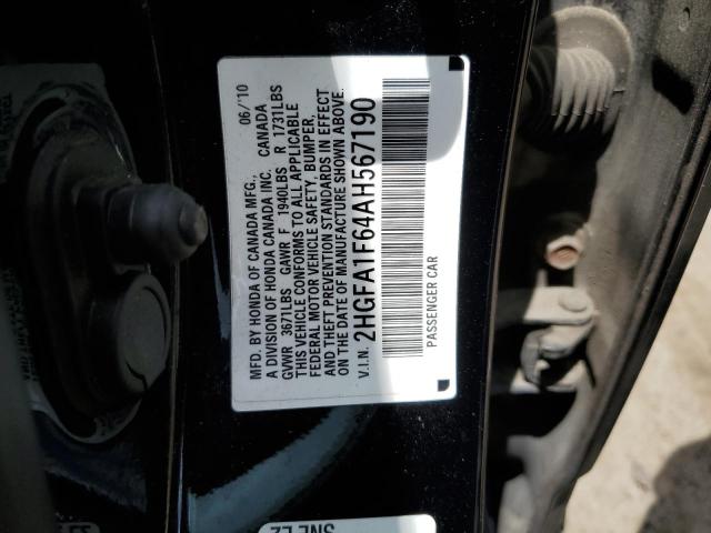 Photo 11 VIN: 2HGFA1F64AH567190 - HONDA CIVIC 