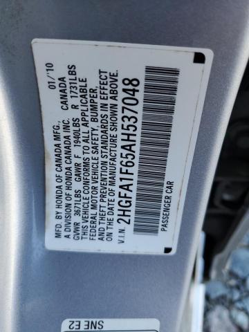 Photo 12 VIN: 2HGFA1F65AH537048 - HONDA CIVIC 