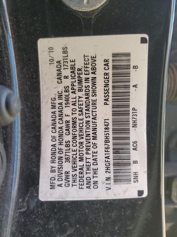 Photo 11 VIN: 2HGFA1F67BH518471 - HONDA CIVIC 