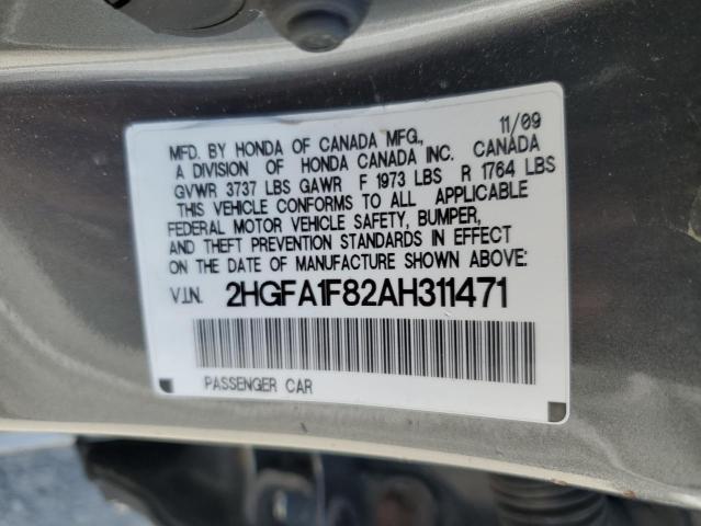 Photo 11 VIN: 2HGFA1F82AH311471 - HONDA CIVIC 