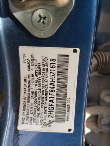 Photo 11 VIN: 2HGFA1F84AH521618 - HONDA CIVIC EX 