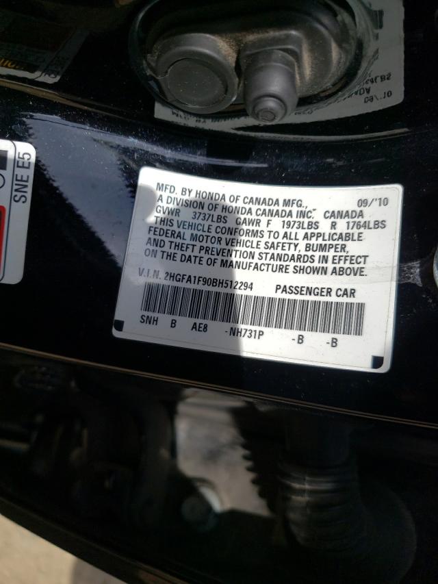 Photo 9 VIN: 2HGFA1F90BH512294 - HONDA CIVIC EXL 