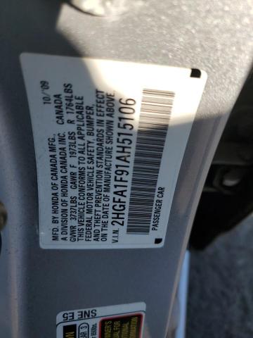 Photo 11 VIN: 2HGFA1F91AH515106 - HONDA CIVIC EXL 