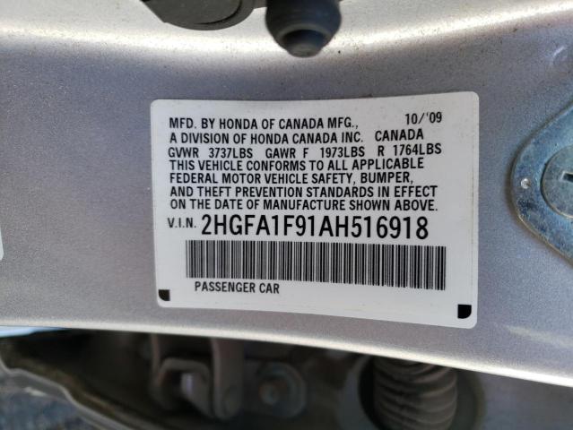 Photo 11 VIN: 2HGFA1F91AH516918 - HONDA CIVIC 