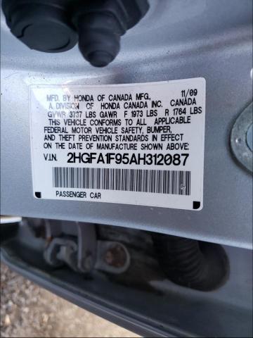 Photo 9 VIN: 2HGFA1F95AH312087 - HONDA CIVIC EXL 