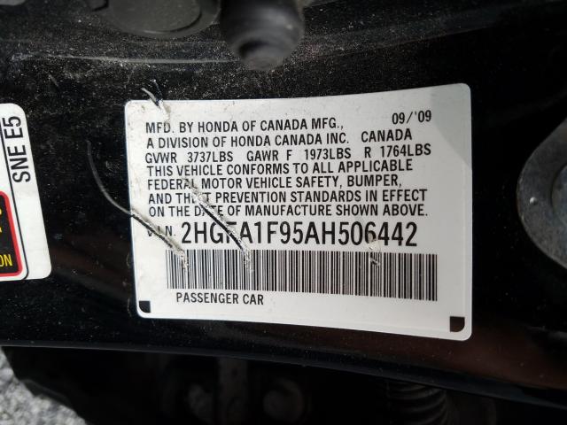 Photo 9 VIN: 2HGFA1F95AH506442 - HONDA CIVIC EXL 