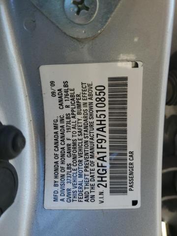 Photo 11 VIN: 2HGFA1F97AH510850 - HONDA CIVIC EXL 