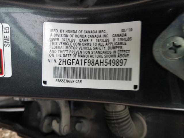 Photo 9 VIN: 2HGFA1F98AH549897 - HONDA CIVIC EXL 