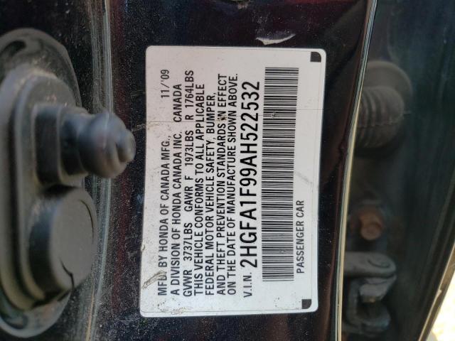 Photo 11 VIN: 2HGFA1F99AH522532 - HONDA CIVIC EXL 