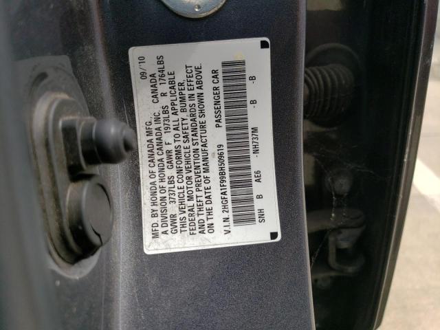 Photo 11 VIN: 2HGFA1F99BH509619 - HONDA CIVIC EXL 