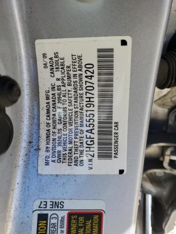 Photo 11 VIN: 2HGFA55519H707420 - HONDA CIVIC SI 