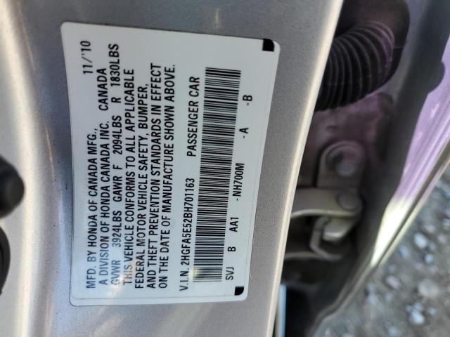 Photo 9 VIN: 2HGFA5E52BH701163 - HONDA CIVIC SI 