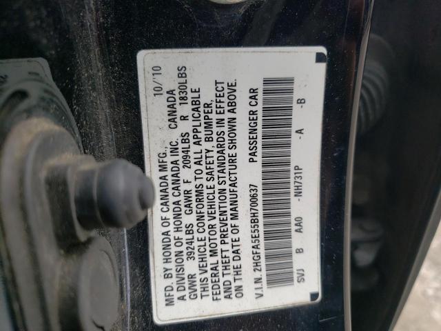 Photo 9 VIN: 2HGFA5E55BH700637 - HONDA CIVIC SI 